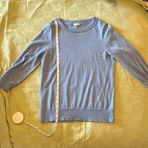 J Crew Merino Wool Blue Sweater Top Medium